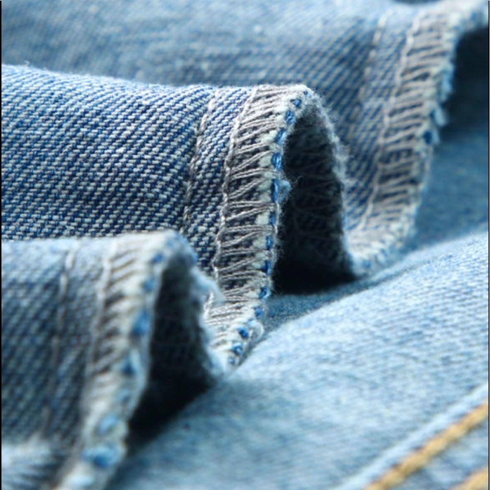 🎁 Blue🌵Aztec Print Distressed Hem Denim Jacket - Picture 11 of 16